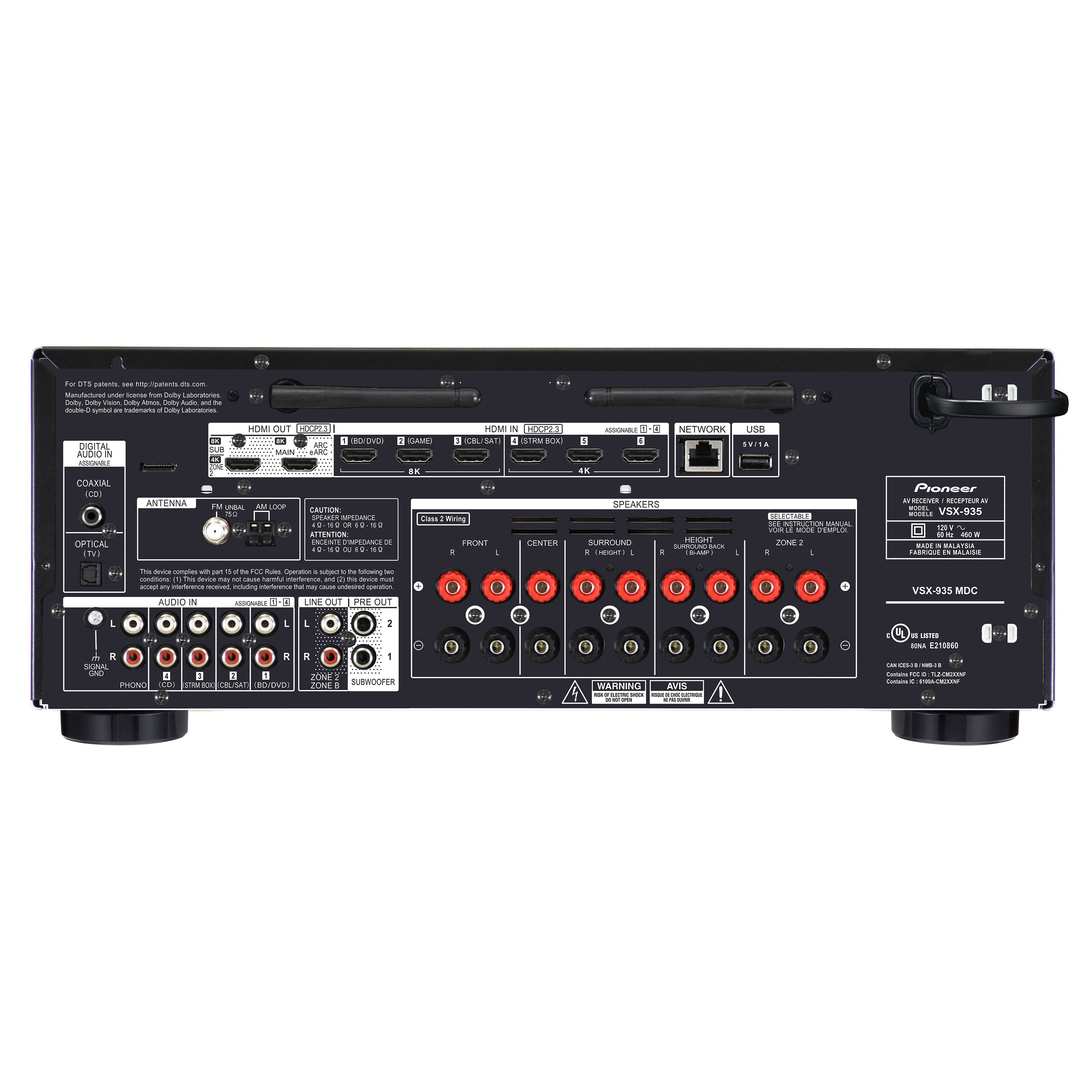 Pioneer VSX-935 7.2-Channel Network AV Receiver