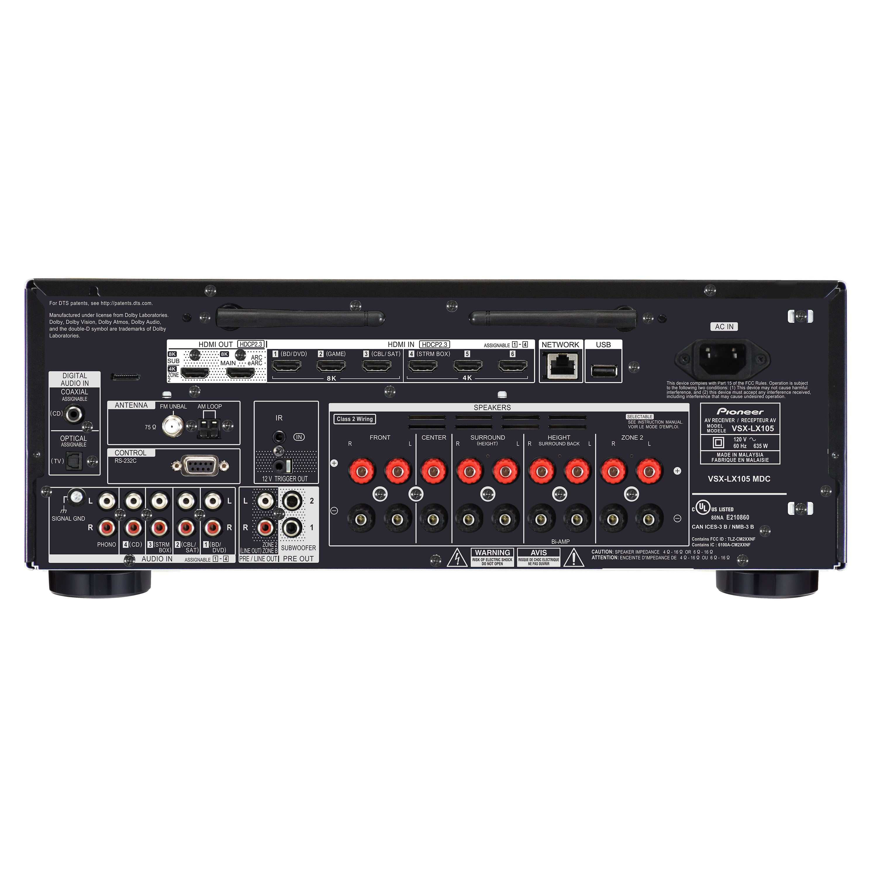 Pioneer VSX-LX105 Elite 7.2-Channel Network AV Receiver