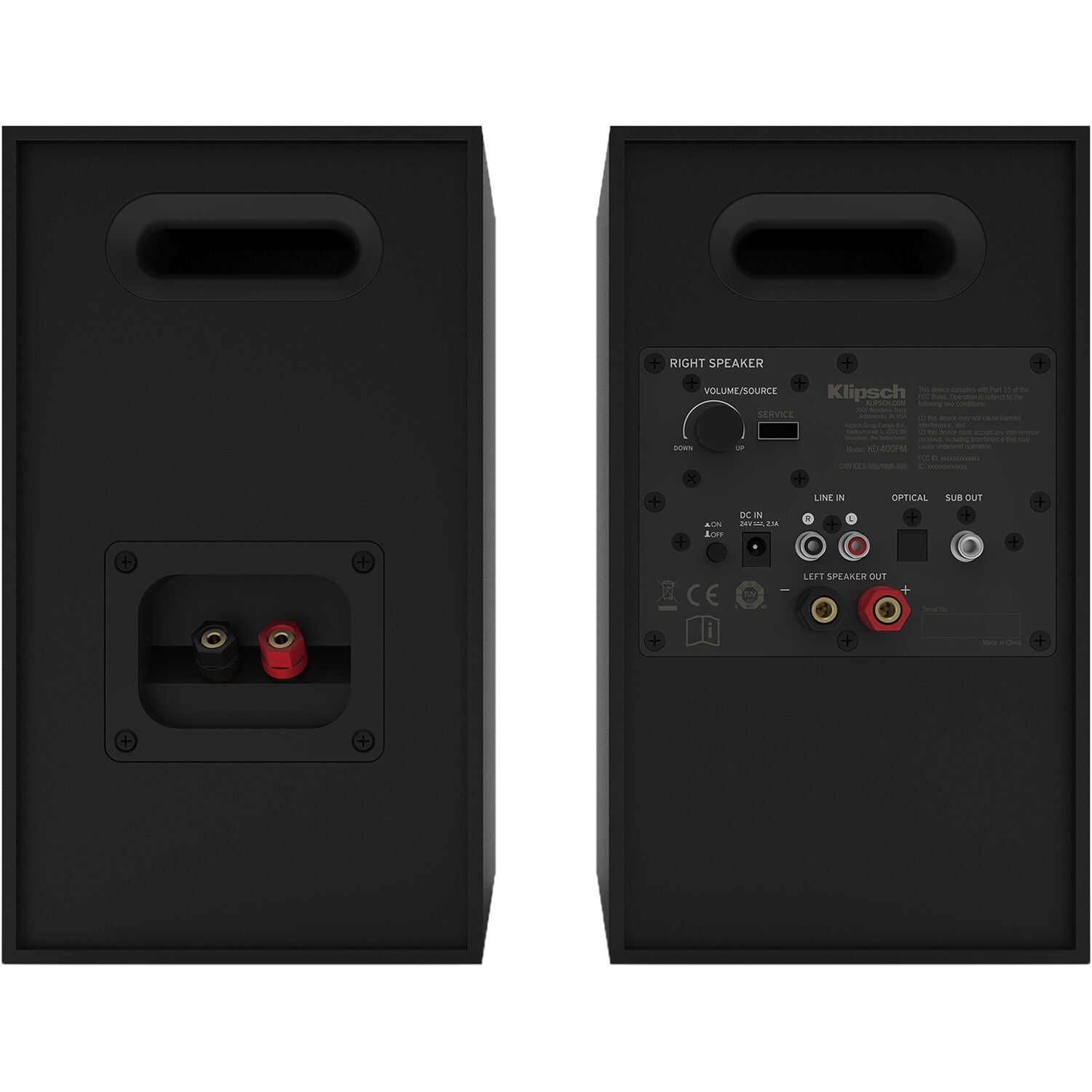 KD-400 Powered Bookshelf Speakers (Pair)